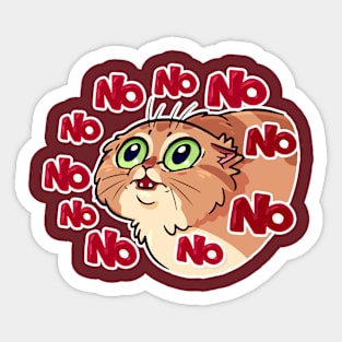 NO! NO! Cat Sticker